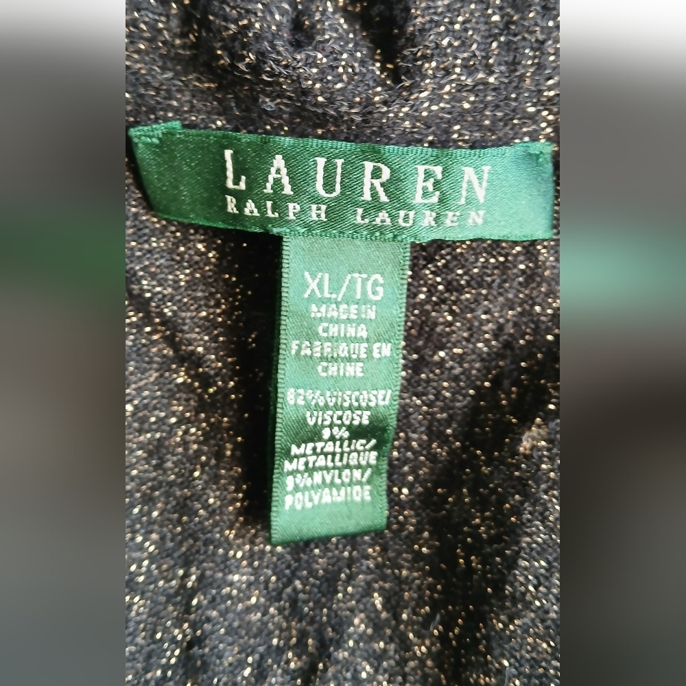 Lauren Ralph Lauren Glittering Black Blouse - Picture 3 of 5